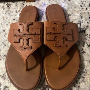 Tory Burch "Jamie" Leather Thong Sandal